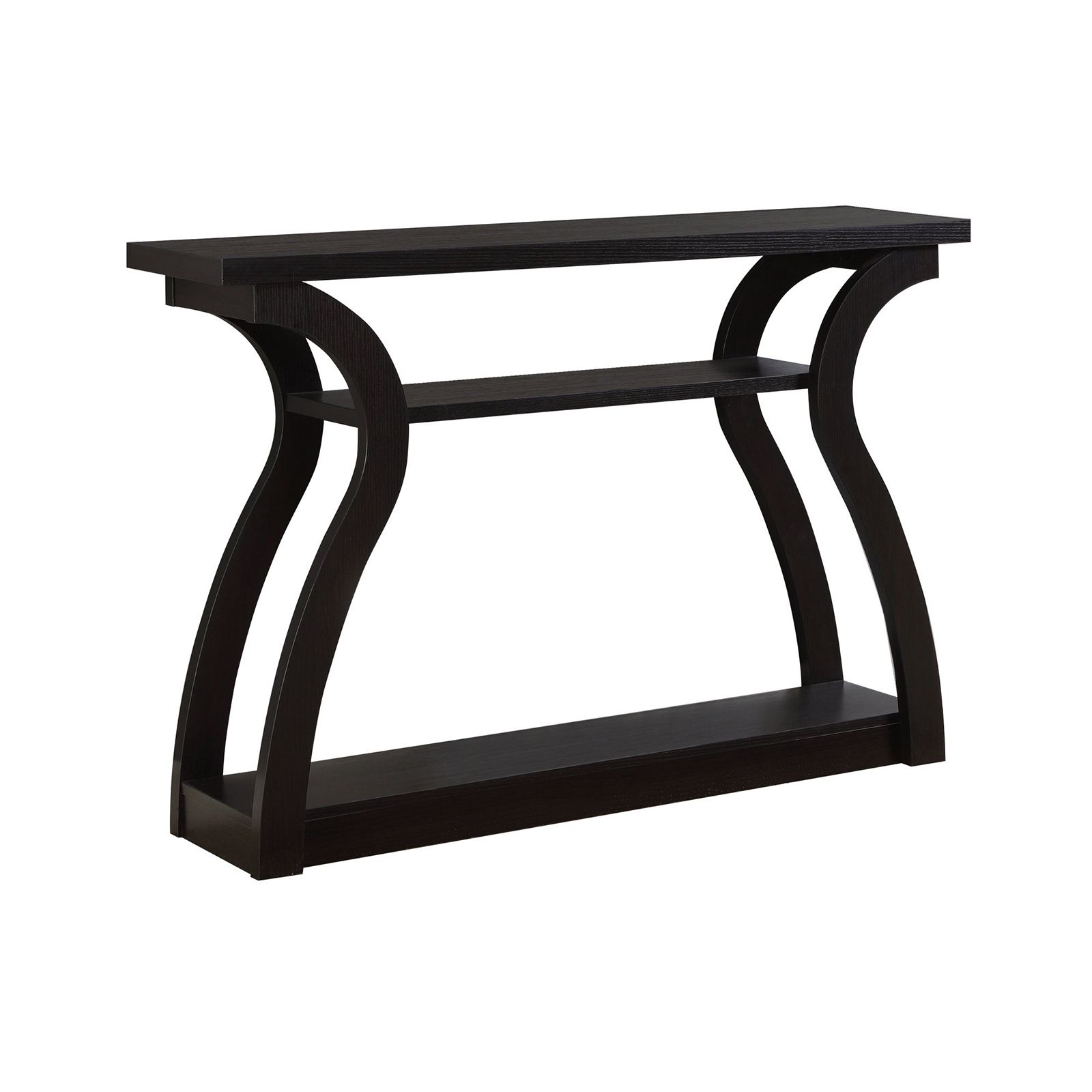 Monarch Specialties 3 Tiered Curved Console Table Within 2 Piece Modern Nesting Console Tables (Photo 17 of 20)
