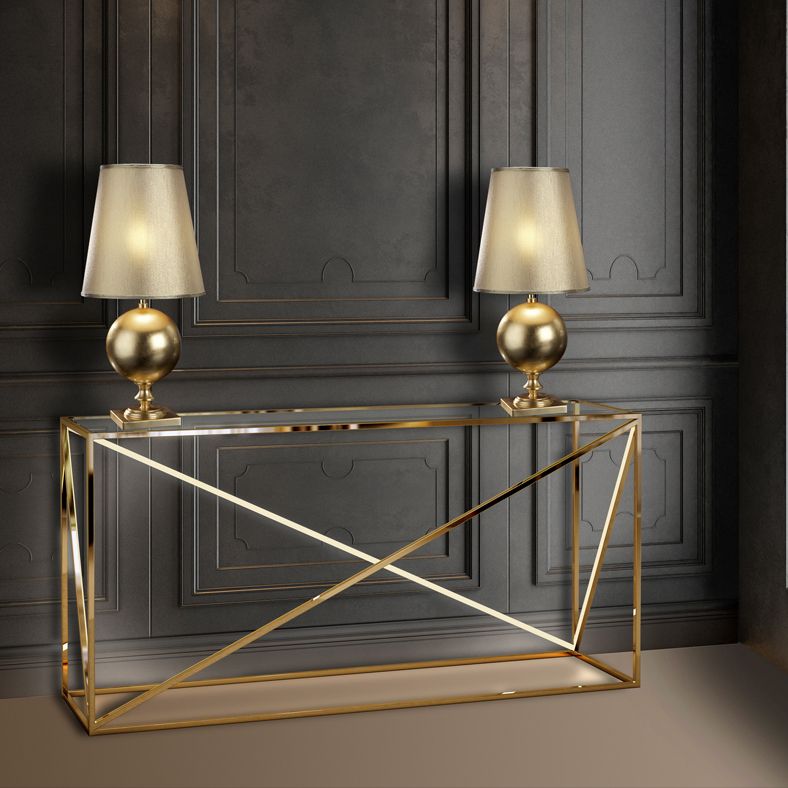 Moonlight Gold Led Console Table 685497 In Glass And Gold Console Tables (Photo 6 of 20)