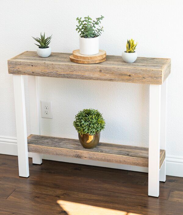 Moonya Solid Wood Console Table | Small Console Tables Regarding Natural Wood Console Tables (View 9 of 20)