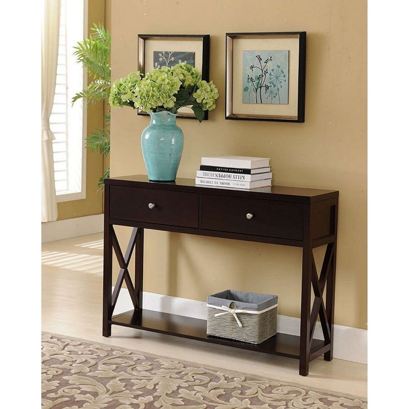 Narrow Console Table With Drawers Ideas – Homeindec Regarding Brown Wood Console Tables (View 2 of 20)
