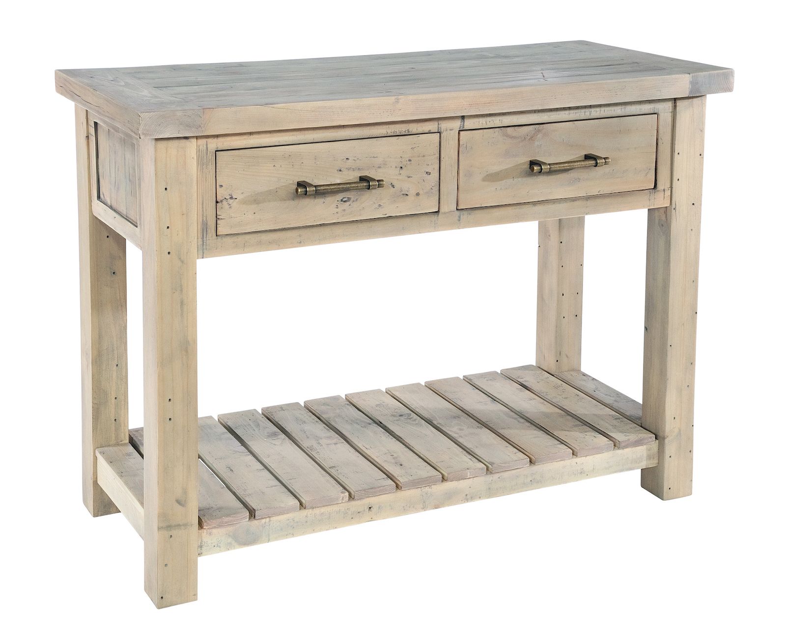 Natural Solid Reclaimed Wood Console Table Within Barnwood Console Tables (View 14 of 20)