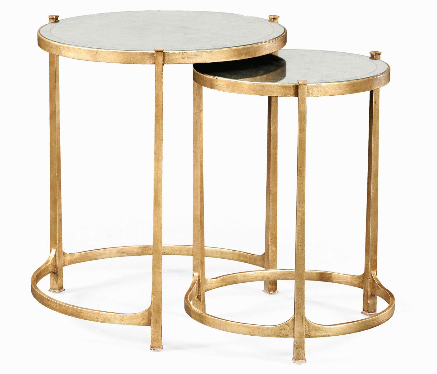 Nesting Tables, Gold Nesting Tables,gold Side Table, Gold Inside Antique Gold Nesting Console Tables (Photo 2 of 20)