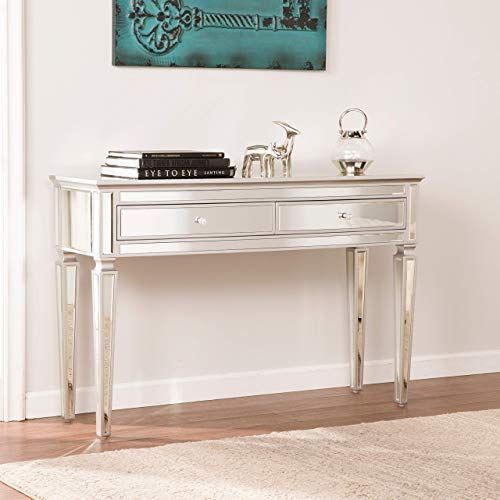 New Silver Mirrored Glam Console Table Rectangle Glass Mdf With Regard To Silver And Acrylic Console Tables (View 20 of 20)
