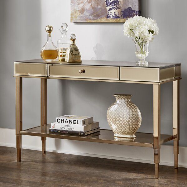 Noelle 47.5'' Console Table | Mirrored Console Table For Antique Mirror Console Tables (Photo 14 of 20)