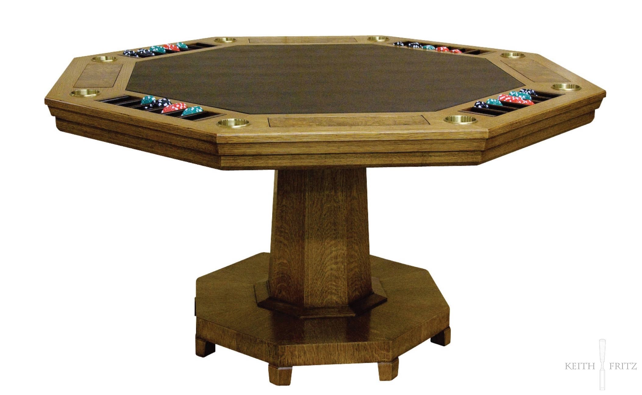 Octagon Poker Table 1 – Keith Fritz Fine Furniture With Regard To Octagon Console Tables (View 8 of 20)