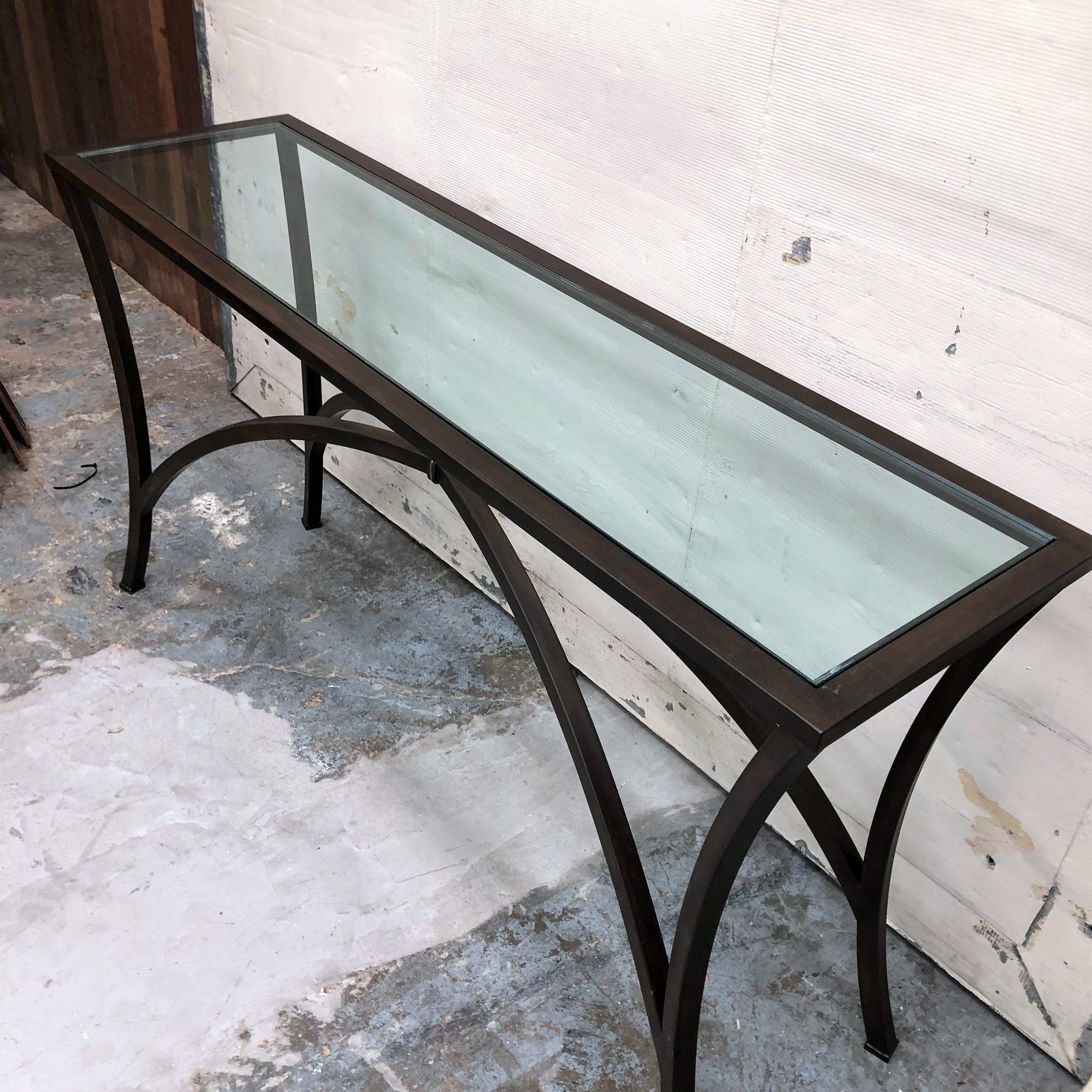 Oil Rubbed Bronze & Glass Console Table [12 56  (View 19 of 20)