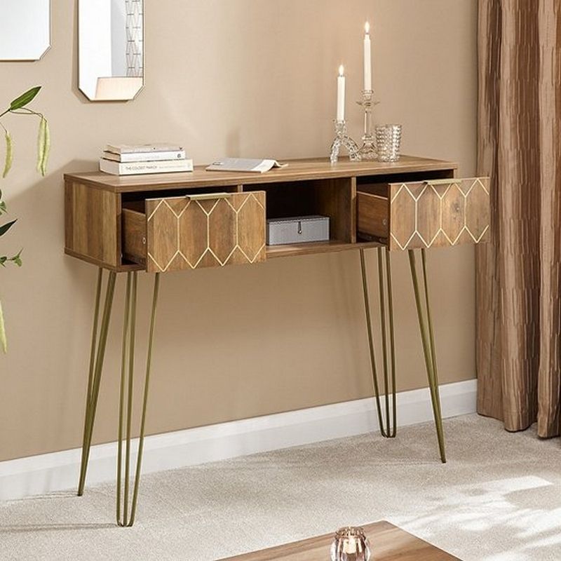 Orleans 2 Drawer Console Table Mango – Buy Online At Qd Stores In 2 Drawer Console Tables (View 4 of 20)