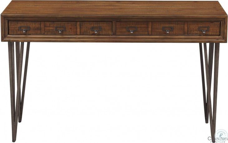 Oxford Distressed Brown 2 Drawer Console Table From Coast In Pecan Brown Triangular Console Tables (Photo 4 of 20)