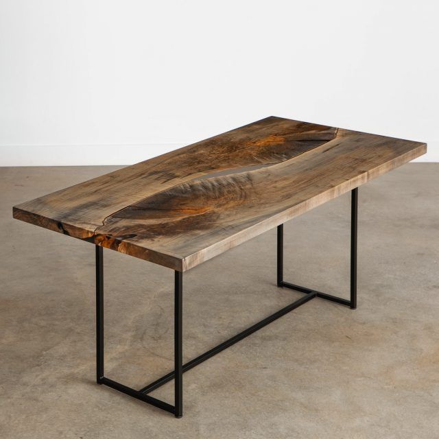 Oxidized Maple Dining Table No. 400 | Elko Hardwoods In Oxidized Console Tables (Photo 11 of 20)