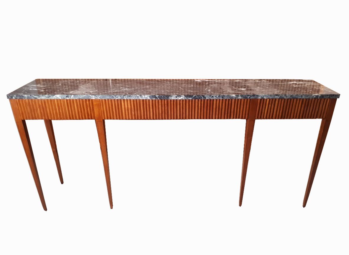 Paolo Buffa, Very Elegant Console Table In Oak With A Within Honey Oak And Marble Console Tables (View 20 of 20)