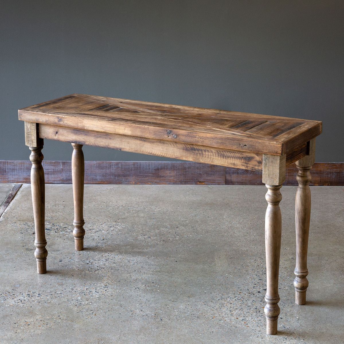 Park Hill Collections Efc00950 Reclaimed Wood Fixture In Smoked Barnwood Console Tables (Photo 3 of 20)