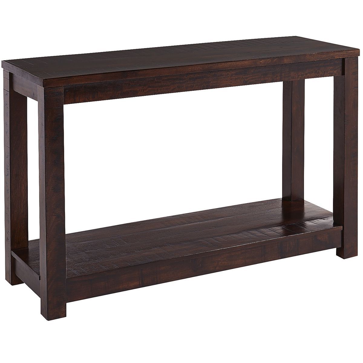 Parsons Tobacco Brown Console Table | Costa Rican Furniture Throughout Brown Wood And Steel Plate Console Tables (Photo 15 of 20)