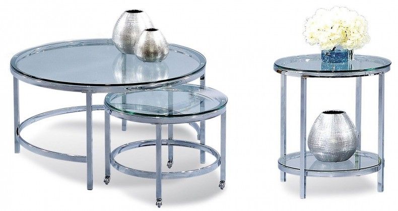 Patinoire Polished Chrome Round Cocktail Table With Within Polished Chrome Round Console Tables (View 20 of 20)