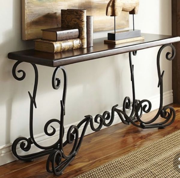 Pier One Console Tables With Wrought Iron Legs/ Two For In Round Iron Console Tables (Photo 6 of 20)