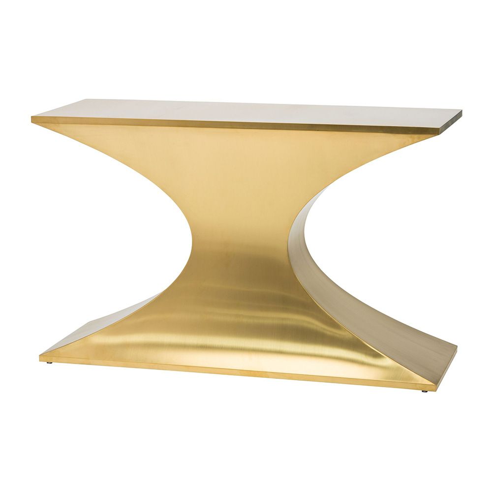 Praetorian Console Table – Brushed Gold – Rouse Home With Regard To Square Black And Brushed Gold Console Tables (Photo 5 of 20)