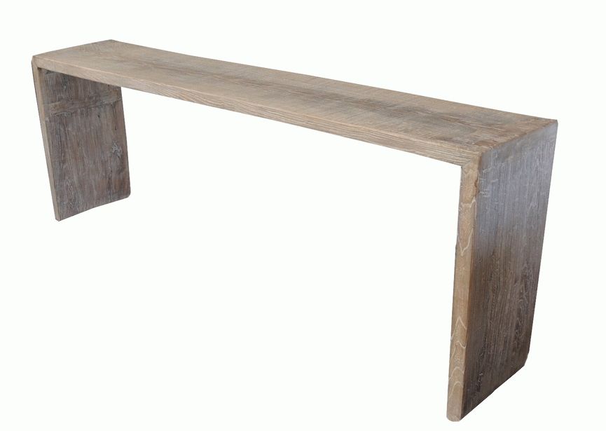 Reclaimed Wood Console Table Natural Color – Console Tables Inside Natural Wood Console Tables (View 20 of 20)