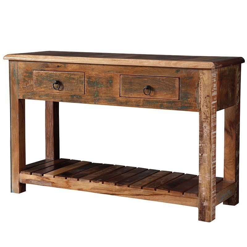 Reclaimed Wood Rustic Console Table Coaster Furniture With Reclaimed Wood Console Tables (Photo 8 of 20)