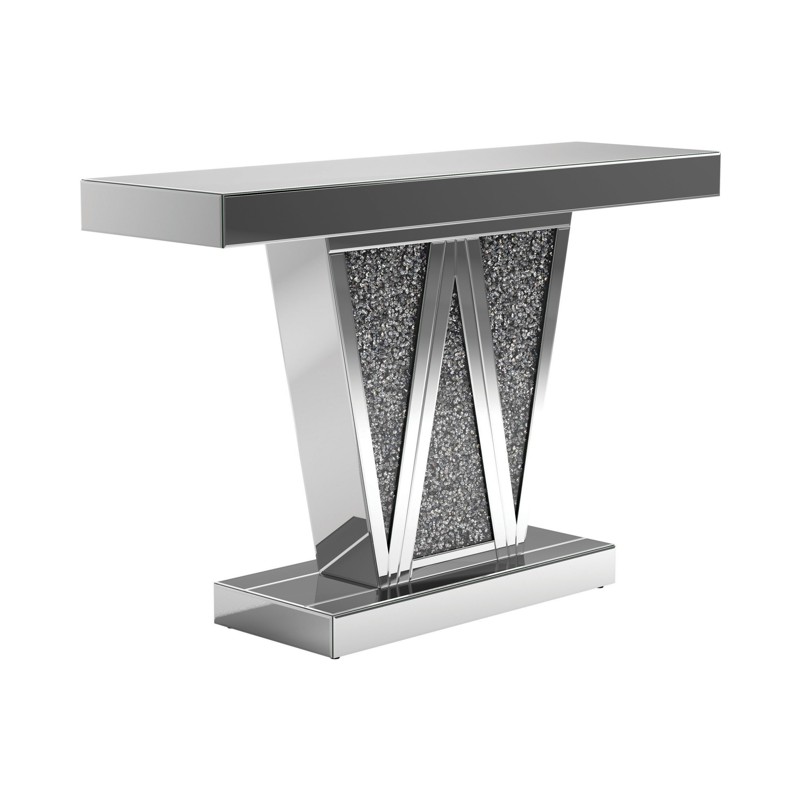 Rectangular Console Table Silver – Coaster Fine Furniture With Silver Leaf Rectangle Console Tables (Photo 11 of 20)