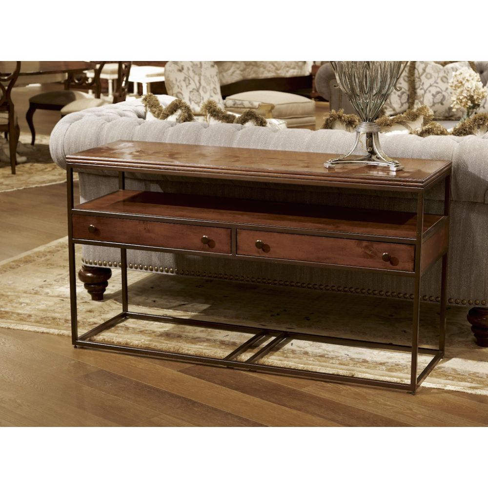 Rectangular Metal & Wood Console Table – Luxfam | Luxury With Bronze Metal Rectangular Console Tables (Photo 18 of 20)