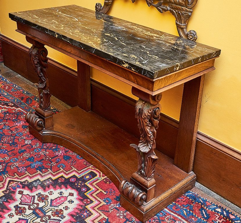Regency Marble Topped Console Table – Shapiro Auctioneers Intended For Marble Top Console Tables (View 2 of 20)
