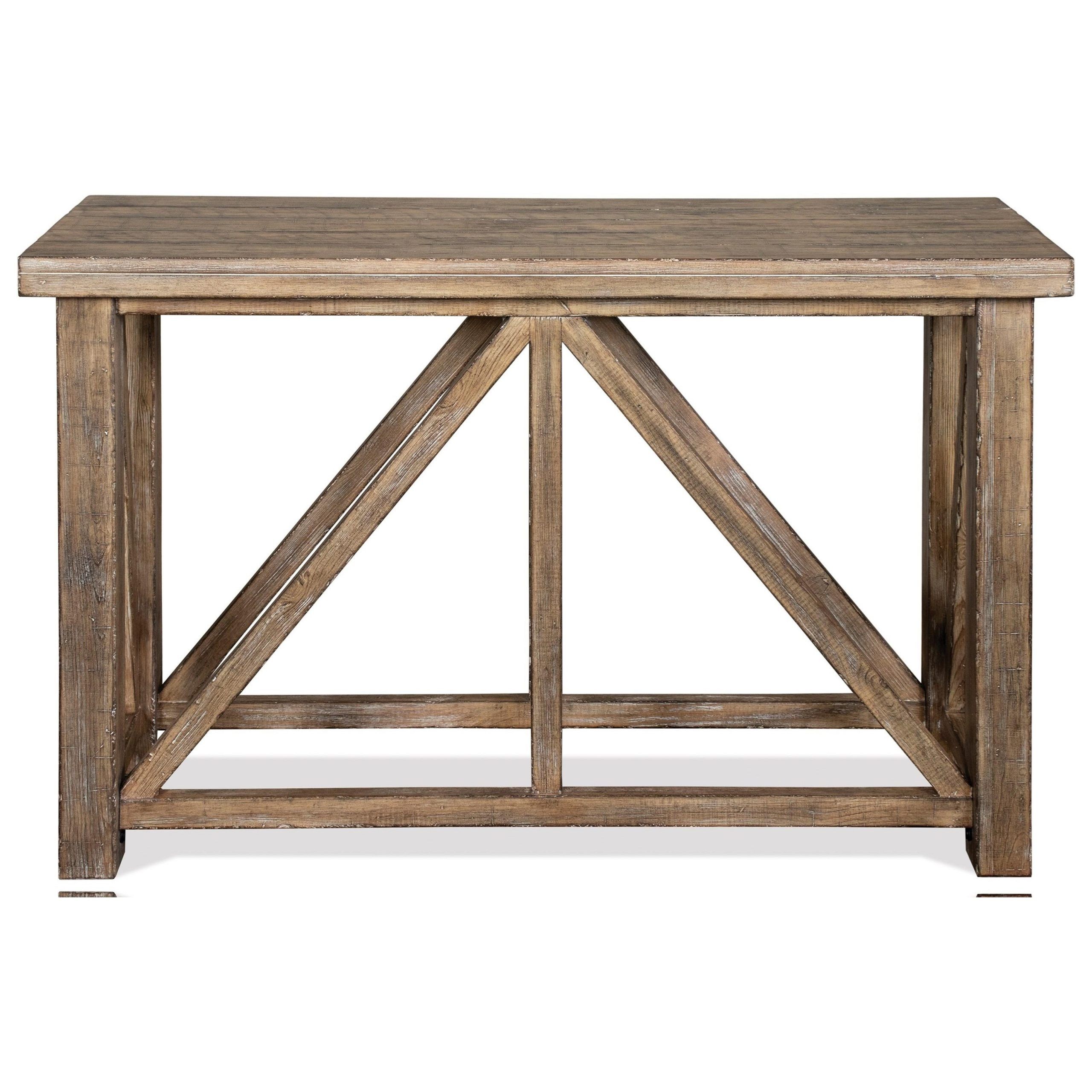 Riverside Furniture Sonora Rustic Sofa Table In Snowy With Rustic Bronze Patina Console Tables (View 16 of 20)