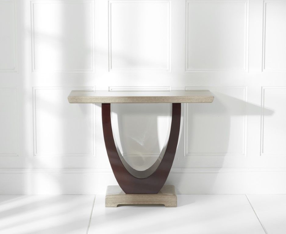 Rivilino Brown Marble Console Table – Efurnitureuk Throughout Brown Console Tables (Photo 13 of 20)