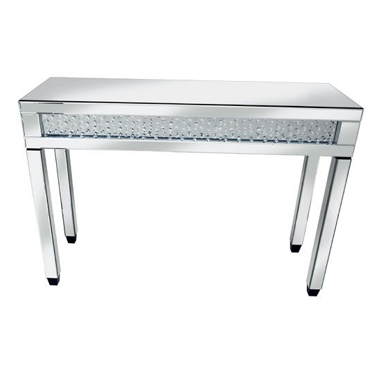 Rosalie Mirror Console Table In Silver With Glass And With Silver Mirror And Chrome Console Tables (View 12 of 20)
