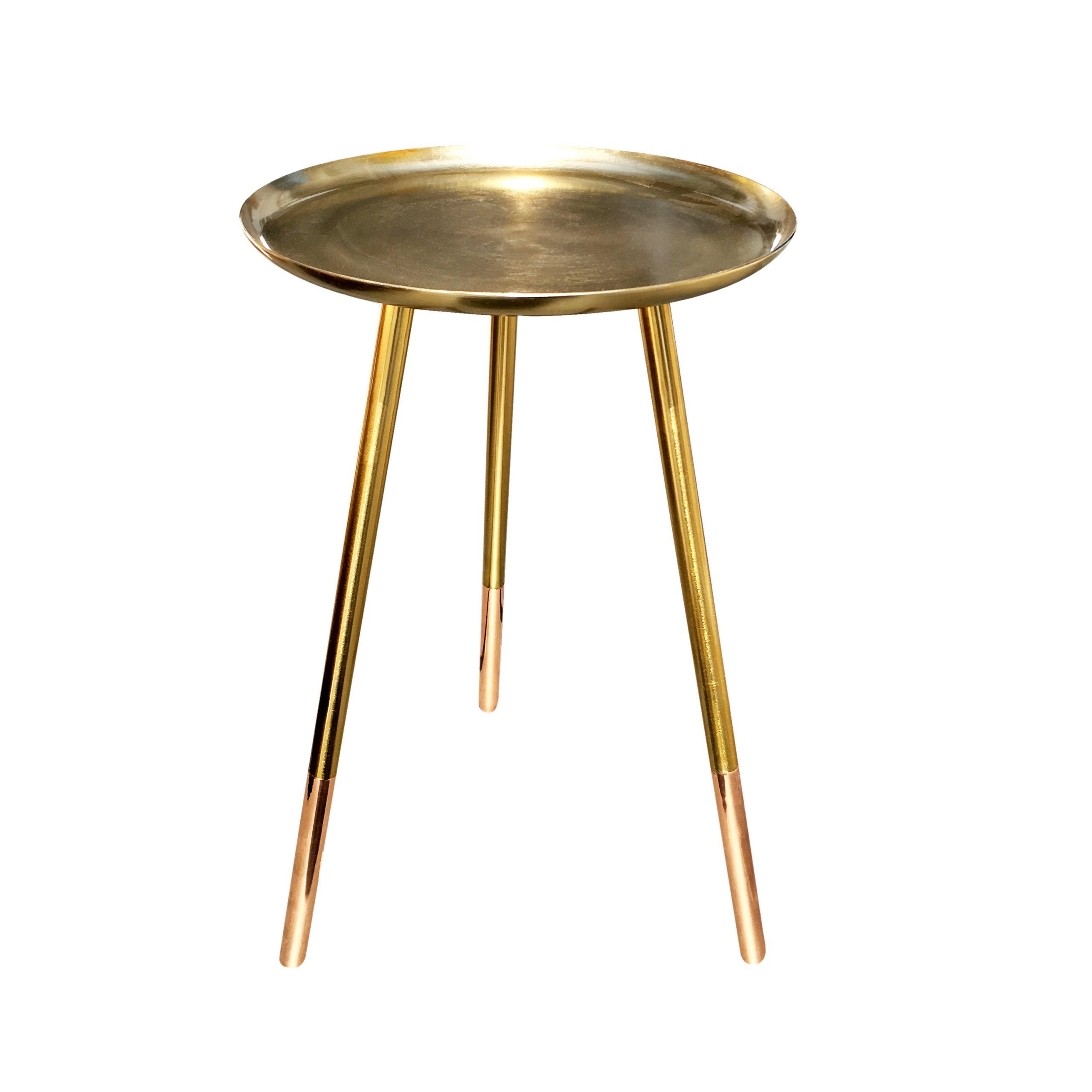 Round Brass Table With Tripod Copper Legs – A Little Arty Pertaining To Console Tables With Tripod Legs (Photo 14 of 20)