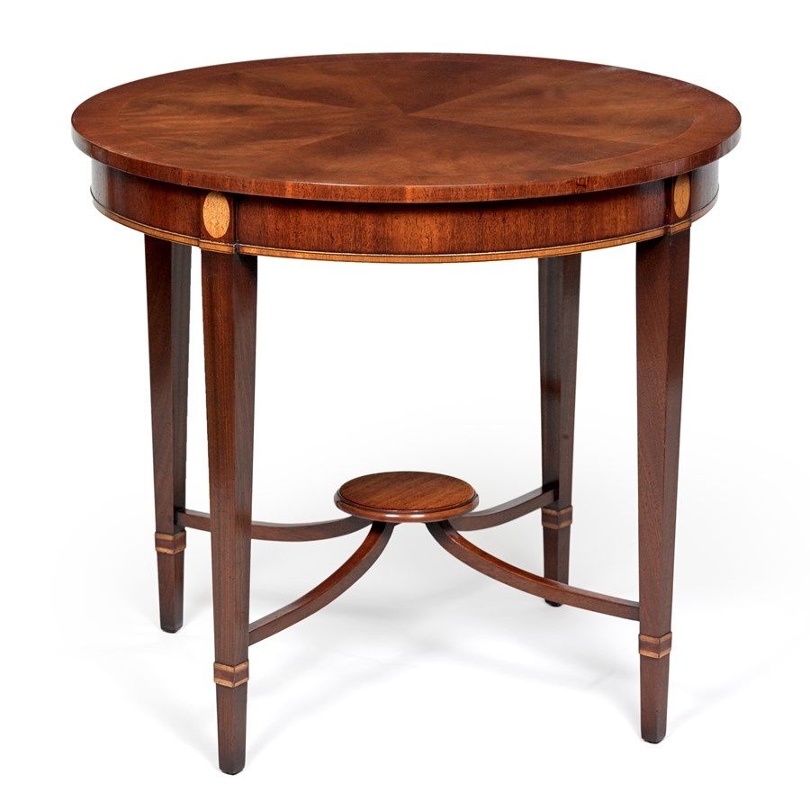 Round Mahogany End Table | Console Tables | Tables Within Barnside Round Console Tables (Photo 14 of 20)