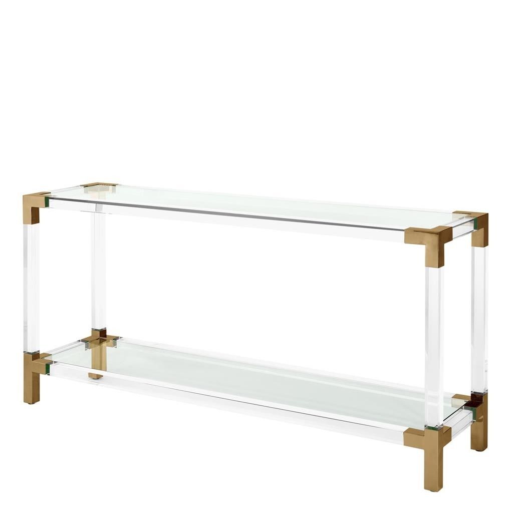 Royalton Acrylic & Brass Console Table | Shop Now Inside Acrylic Console Tables (View 2 of 20)