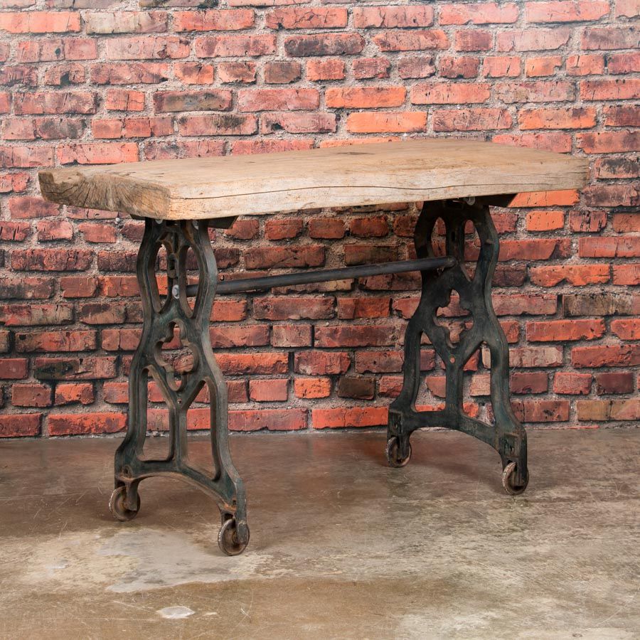 Rustic Antique Console Table With Cast Iron Legs For Antique Blue Wood And Gold Console Tables (View 16 of 20)