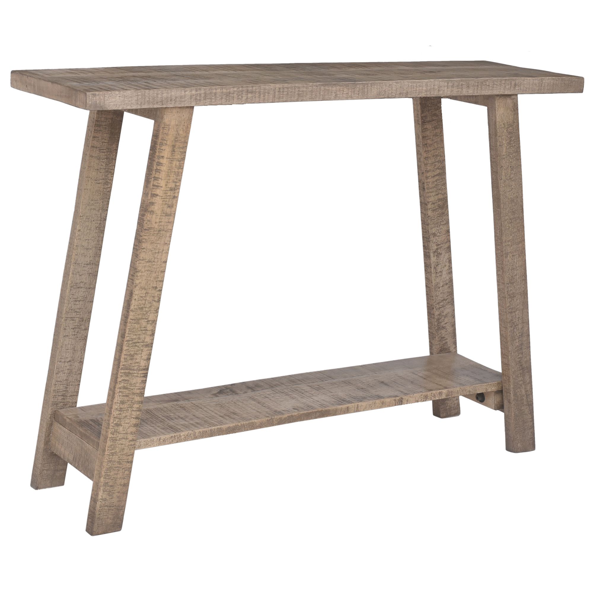 Rustic Modern Solid Wood Console Table – Walmart Within Rustic Bronze Patina Console Tables (Photo 20 of 20)