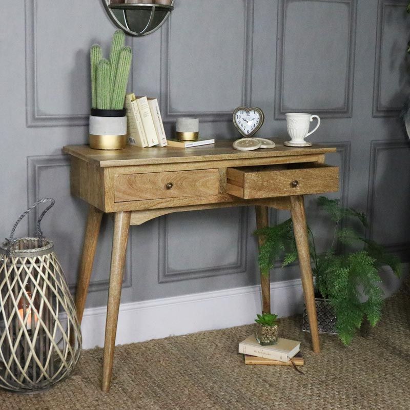 Rustic Natural Wood Console Table – Oslo Range – Windsor Inside Rustic Barnside Console Tables (Photo 2 of 20)