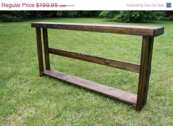Rustic Sofa Table Narrow Long Skinny Console Entryway Pertaining To Rustic Walnut Wood Console Tables (Photo 12 of 20)