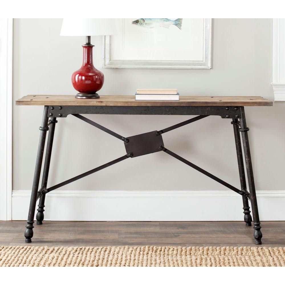 Safavieh Larry Natural Console Table Amh4064a – The Home Depot Pertaining To Natural Seagrass Console Tables (Photo 13 of 20)