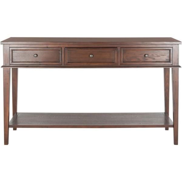 Safavieh Manelin Sepia Storage Console Table Amh6641a For Open Storage Console Tables (Photo 20 of 20)