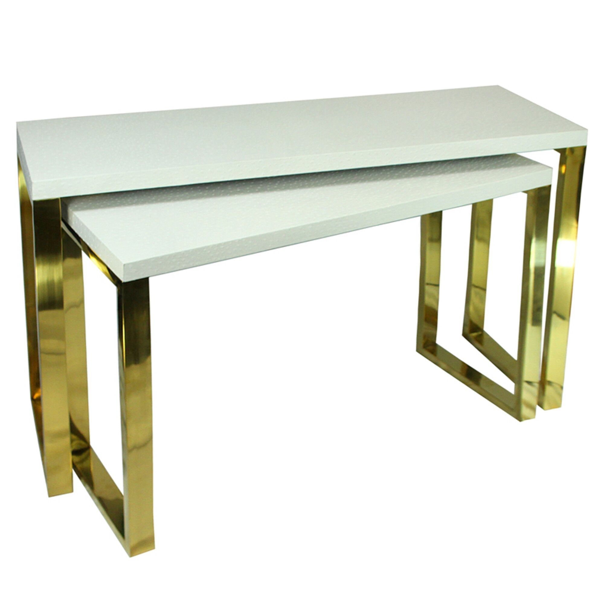 Saltoro Sherpi Rectangular Wood And Metal Console Tables With Bronze Metal Rectangular Console Tables (Photo 7 of 20)