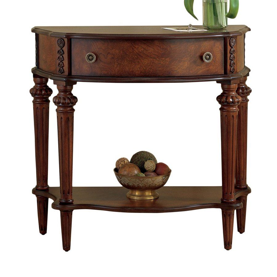 Shop Butler Specialty Plantation Cherry Half Round Console For Barnside Round Console Tables (View 4 of 20)
