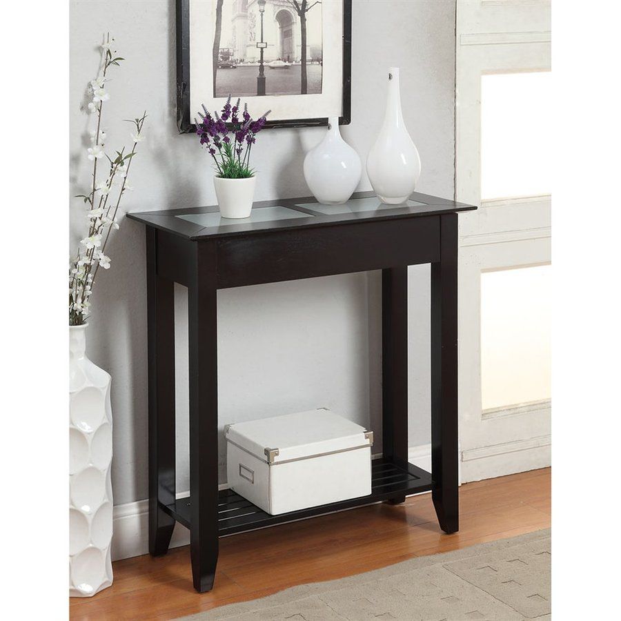 Shop Convenience Concepts Carmel Black Rectangular Console Intended For Swan Black Console Tables (View 6 of 20)