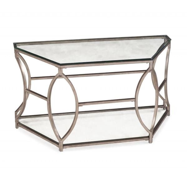 Shop Nevelson Contemporary Glam Antique Gold Hexagonal Within Metallic Gold Modern Console Tables (Photo 19 of 20)