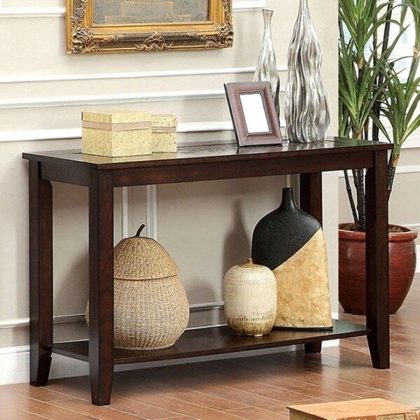 Shop Sofa Table, Dark Cherry – On Sale – Overstock – 30674560 With Dark Coffee Bean Console Tables (View 15 of 20)