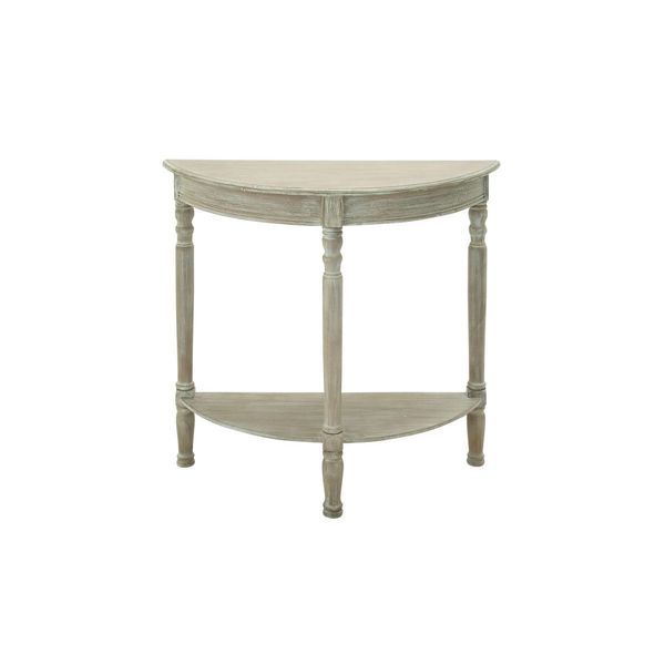 Shop Wood Weathered Brown Half Round Console Table (32 Regarding Barnside Round Console Tables (View 7 of 20)