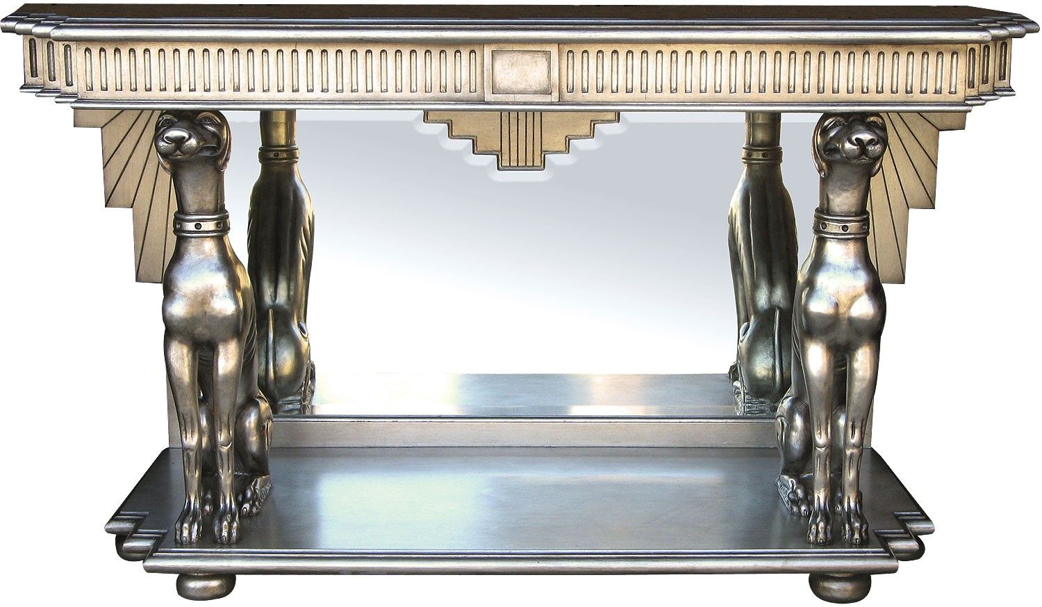 Silver Leaf Console Table, Console / Hall Tables From Regarding Silver Console Tables (Photo 18 of 20)