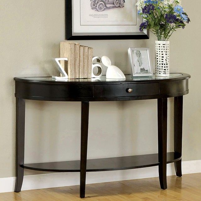 Silver Mist Beveled Mirror Glass Top Sofa Table Inside Mirrored And Silver Console Tables (View 10 of 20)