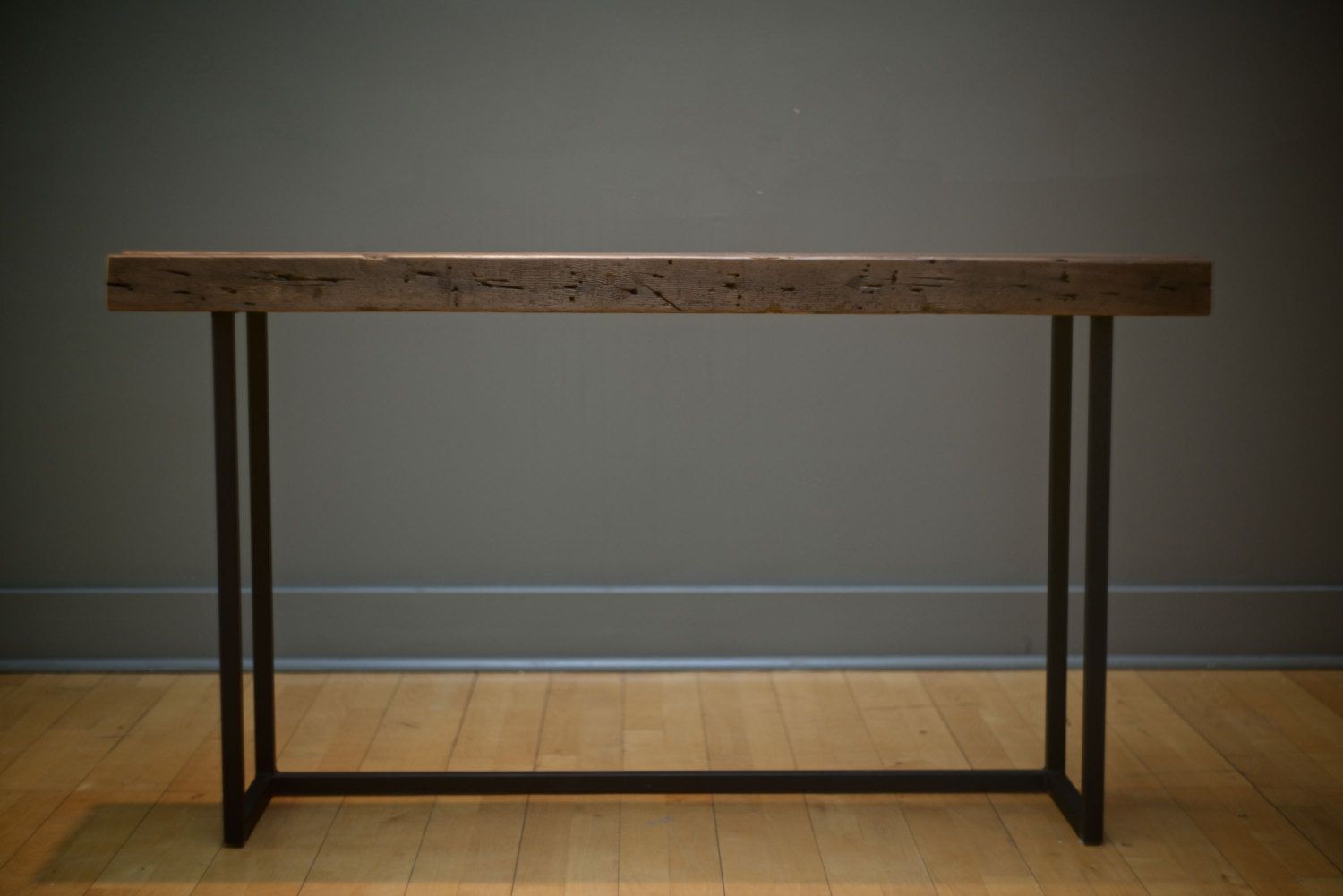 Skinny Sofa Tables For An Aesthetic Purpose – Homesfeed Within Oak Wood And Metal Legs Console Tables (View 13 of 20)