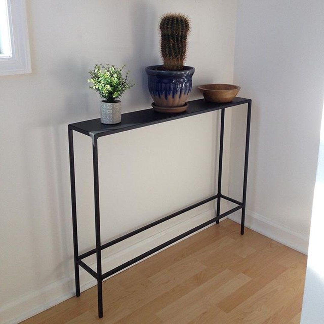 Slim Console Tables In Natural Steel – Modern Console Intended For Natural Seagrass Console Tables (Photo 2 of 20)
