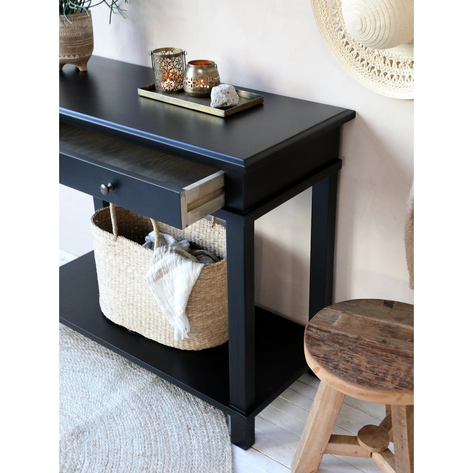 Small Classic Black Console Table With Regard To Caviar Black Console Tables (View 11 of 20)