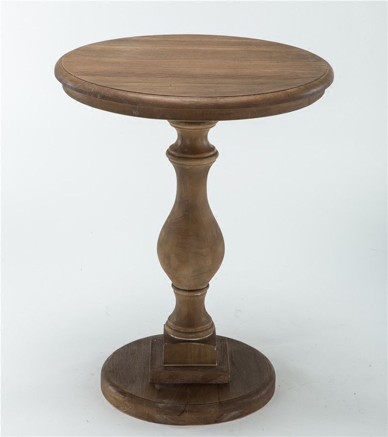 Solid Wood Small Round Table American Sofa Side Table Pertaining To Barnside Round Console Tables (Photo 19 of 20)
