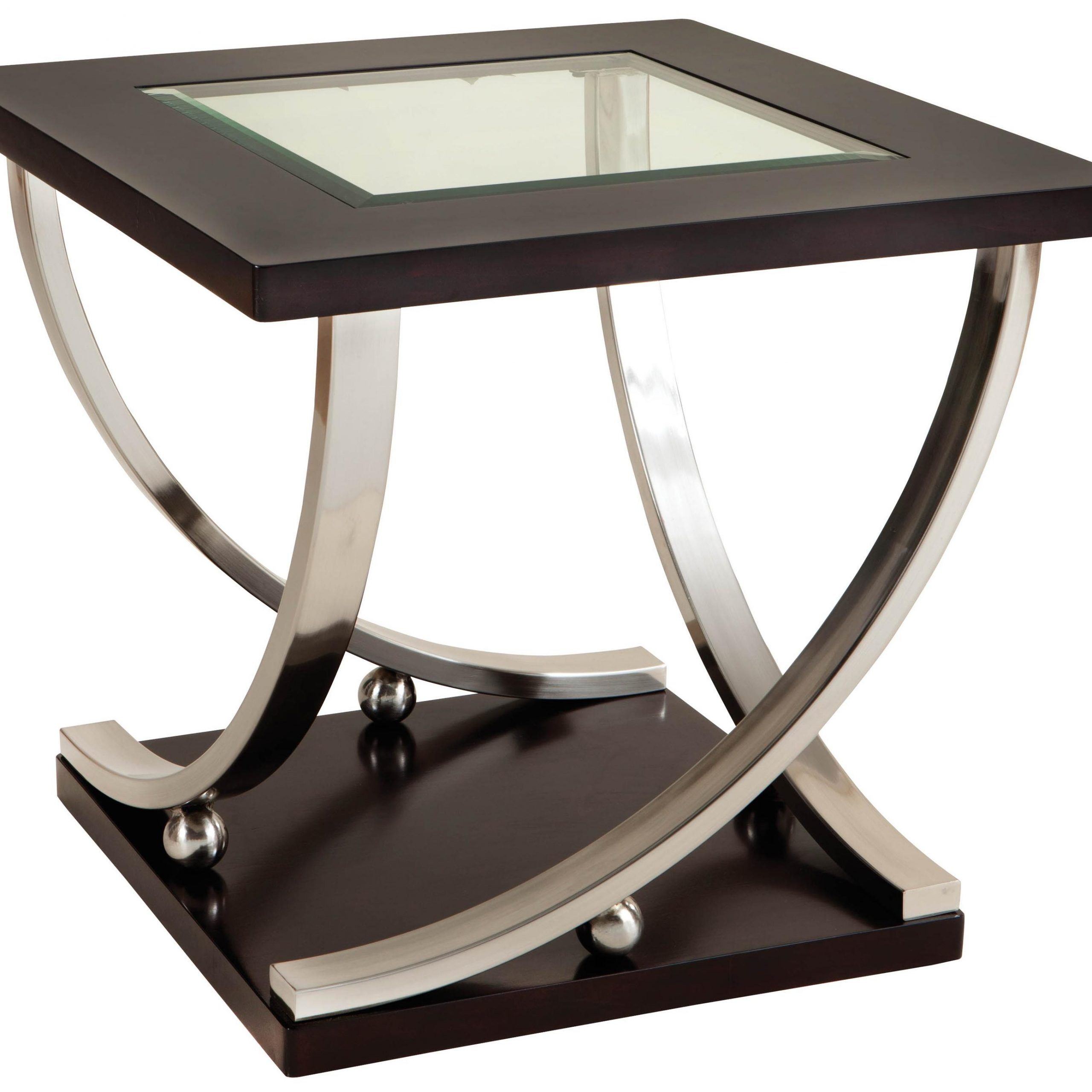 Square End Table With Glass Table Topstandard Regarding Rectangular Glass Top Console Tables (View 12 of 20)