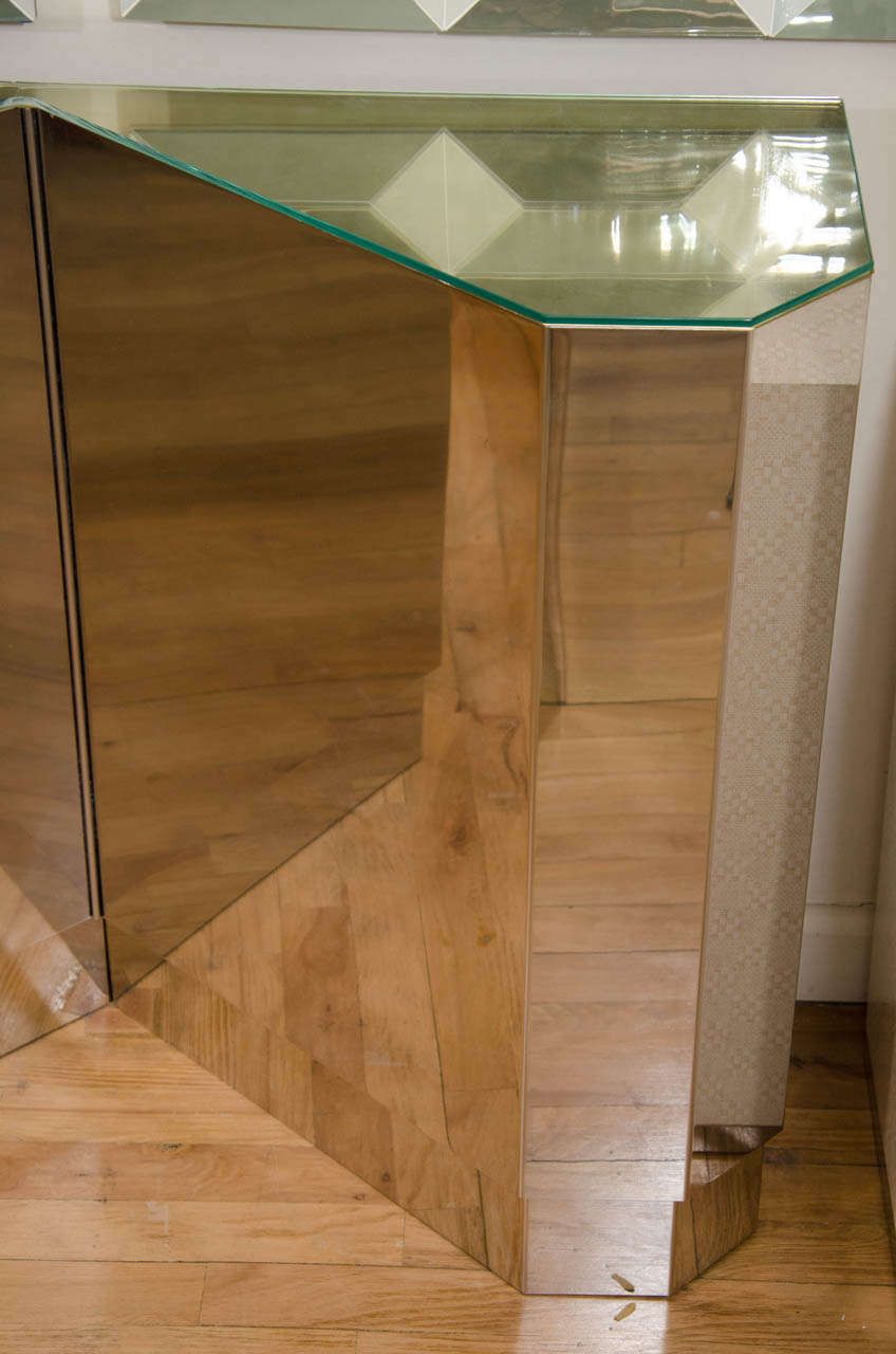 Stainless Steel Geometric Console Table At 1stdibs Throughout Geometric Console Tables (View 5 of 20)